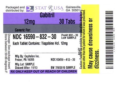 Label Image (Gabitril 12mg Label)